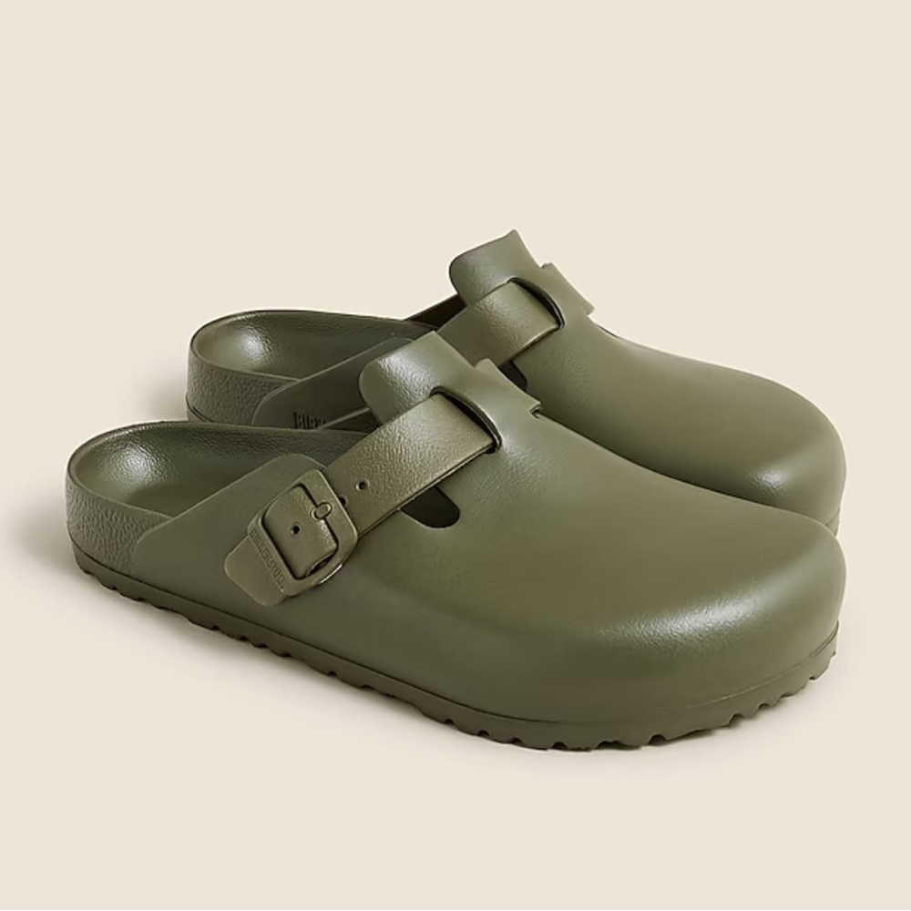 Birkenstock Boston EVA Khaki Slip-On Clogs.  New in Box